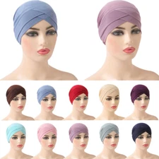 Women Hijab Hair Care Caps Beanie Bonnet Muslim Under Scarf Wrap Turban Hats