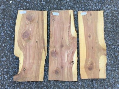Craft Lumber Red Cedar 3 Boards 3/8'' thick x 24'' Long x 8-10'' wide, 1.7 BF Total