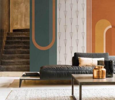 3D Retro Colors E3368 Wallpaper Mural Paper Wall Print Indoor Murals CA Erin