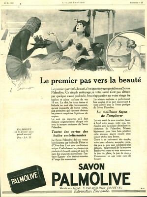 Alte Reklame Seife Palmolive 1925 aus Zeitschrift