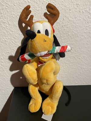 Disney Pluto Holiday Cheer Christmas Soft Plush Reindeer Weihnachten Plüsch