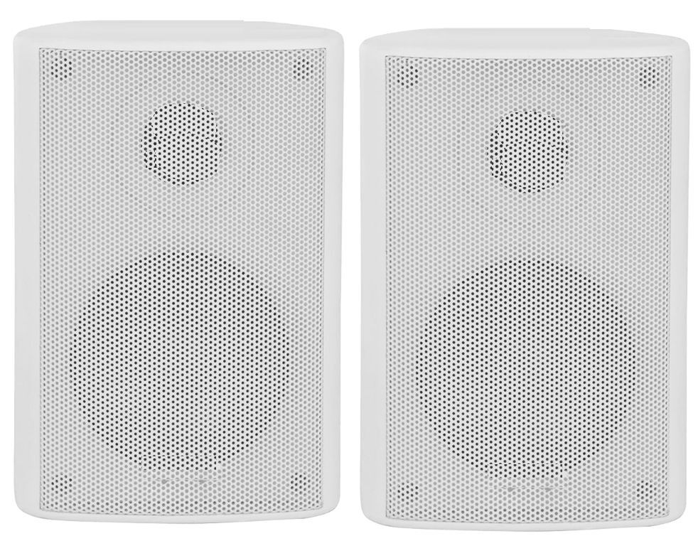 Coppia Altoparlanti 100V 20W Bianchi | Diffusori Parete Muro Audio PA