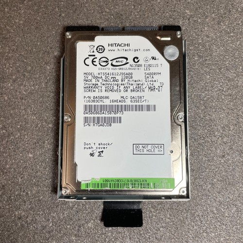Hitachi HTS541612J9SA00 120gb 5400rpm 2.5 SATA Laptop Festplatte | FUNKTIONIERT