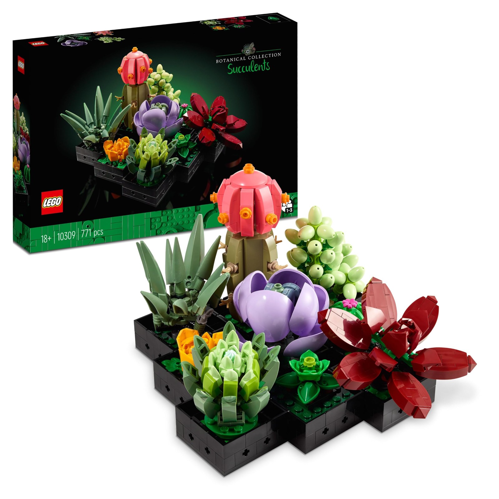 LEGO Botanicals Piante Grasse Artificiali - Set Collezione Botanica con 9 Piccol