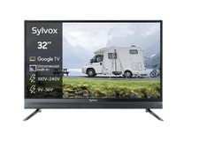 SYLVOX 32" Smart Google TV 12V RV TV DC 9-36V Chromecast Built-in - Open-Box