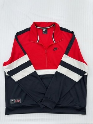 Nike Air Woven Track Jacket XL Red/Blk/Wht Logo Patch | eBay