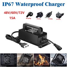 48V/60V/72V 15A Li-ion LiFePo4 Battery Charger IP67 Waterproof Golf Cart Charger