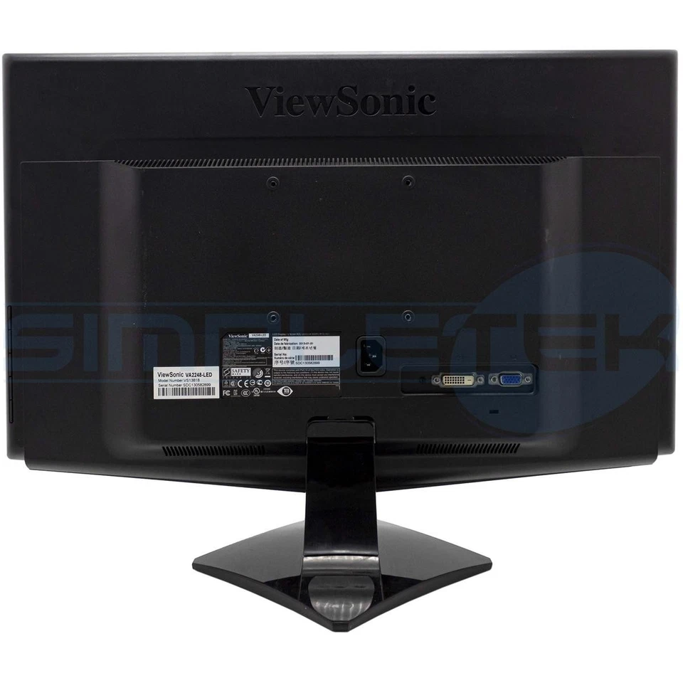 Viewsonic Va2248-Led Monitor 22" 16:9 Bildschirm Display Panel Lc Überholt - Bild 4 von 4