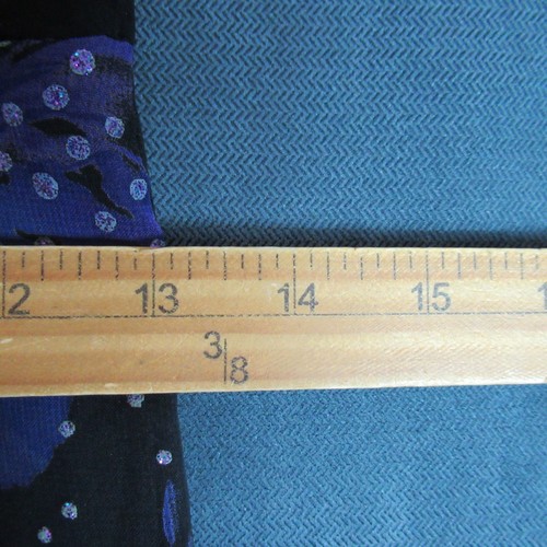 Vintage Harlow Nites Kleid Damen Größe 10 Schwarz Lila Blumenmuster Ärmellos Abend - Bild 7 von 10