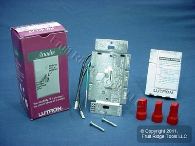 Lutron White Ariadni Incandescent Light Dimmer Switch Single Pole 1000W