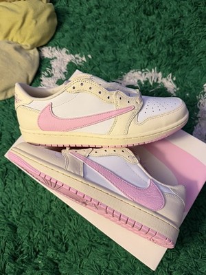 Travis Scott x Nike Air Jordan 1 Low OG SP  Shy Pink   IQ7604-100 Men Size 8.5