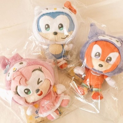 SONIC & FRIENDS Sanrio Collaboration Mascot Set: Sonic, Knuckles, and Amy