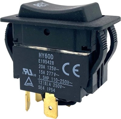 HY60D Rocker Switch RET EXT 4 Pin 20A 125V ON Off ON KEDU E195428 Marine