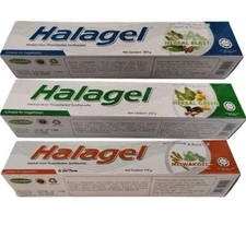HALAGEL TOOTHPASTE HERBAL NON-FLUORIDATED TOOTHPASTE 100G x 3 BOX