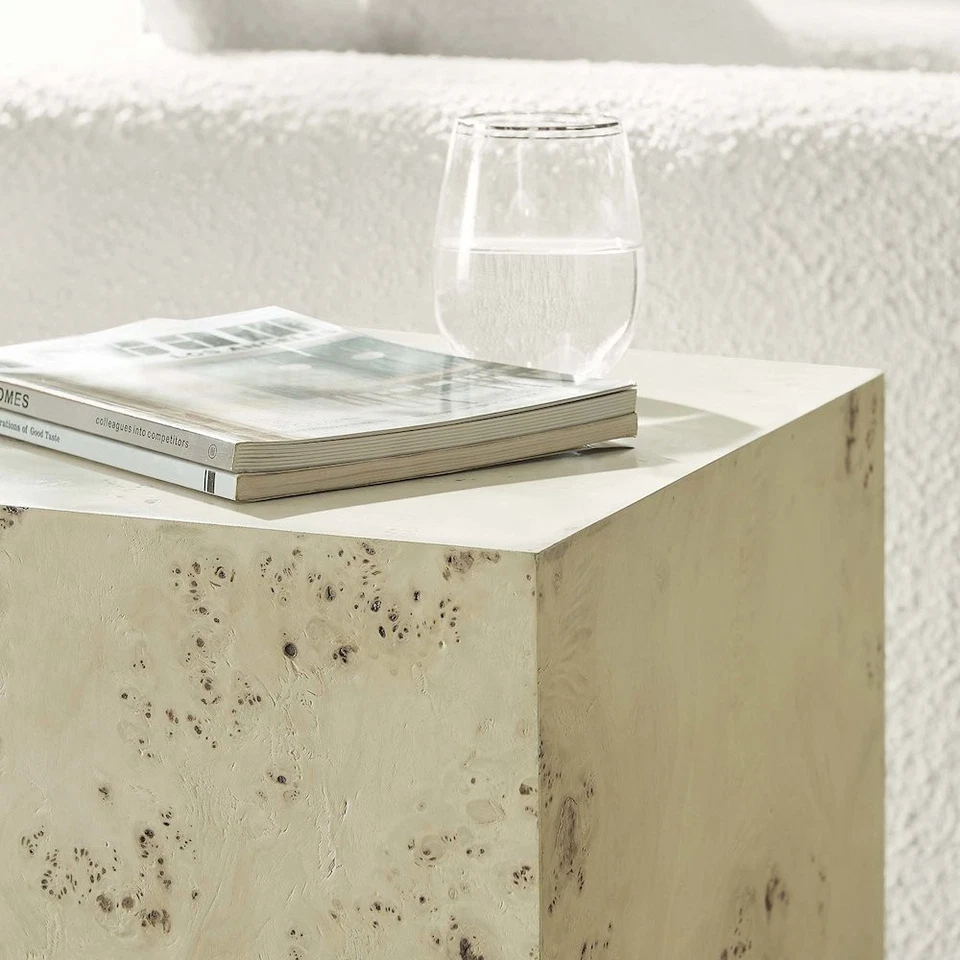 Cosmos 16英寸方形Burl木质边桌 — 第 2/4 张图片