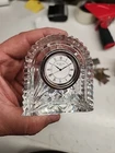 Waterford Crystal Lismore Porch Clock Desk Tabletop  White Face Ireland