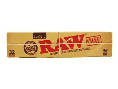 RAW Cones 32er Pack - Ungebleichte King Size Cones