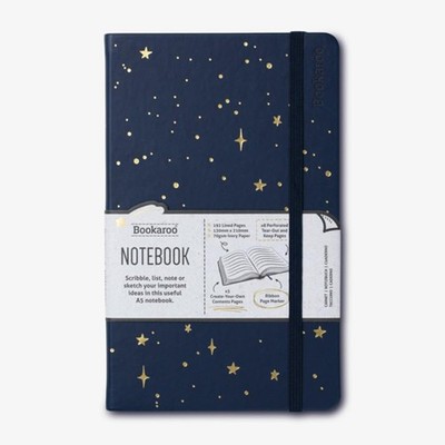 IF Moon & Stars - Bookaroo Notebook (A5) Journal ,, 48402, Dark Blue/Gold