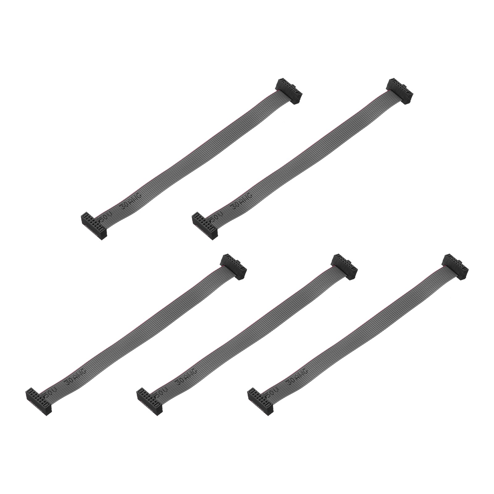 5 Pcs Flat Ribbon Cable, 1.27mm Pitch 8mm Width 10cm Long 12 Pin FC to FC