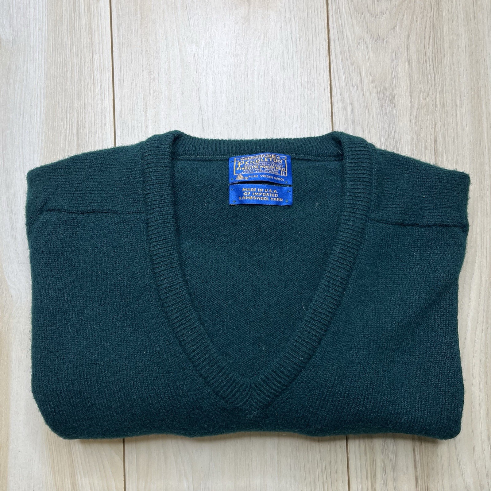 Pendleton 100% Virgin Wool V Neck Pullover Sweate… - image 1
