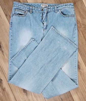 Michael Kors Women's Distressed Light wash Flare Leg Jeans Sz10 32 X 31