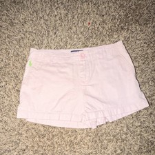 Polo Ralph Lauren Girls Classic Chino Shorts Pink Cotton Size 8