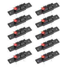2 Way Speaker Terminal Clip Push Release Audio Cable Terminal Strip WP2-35 10Pcs