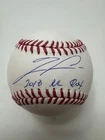 Ronald Acuna JR signed autographed omlb Baseball w/2018 ROY BAS Witness p01