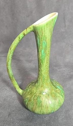 Mcm Pottery Royal Haeger Slim Pitcher Art Green Vase