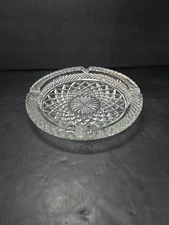 Anchor Hocking Wexford Ashtray, 8.5" Clear Glass Vintage Ashtray, Home Decor