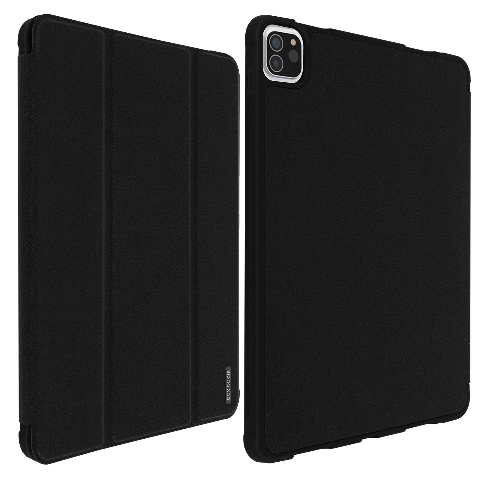Coque iPad Pro 12.9 2020 avec support clavier étui de protection noir en similicuir