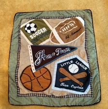 CoCaLo Baby Crib Blanket Sports All-American Multicolored   #2279