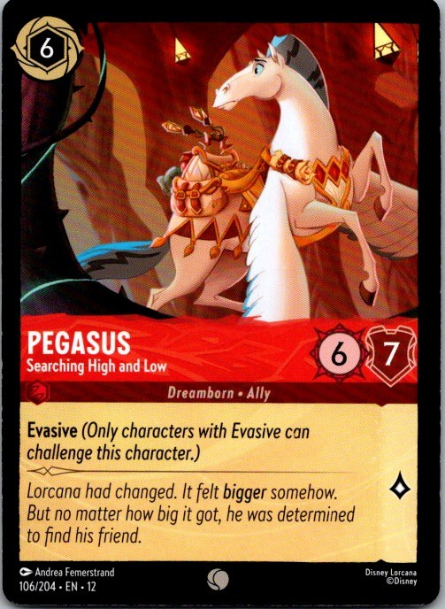 Pegasus - Searching High and Low 106/204 Common Wilds Unknown Lorcana Near Mint