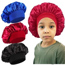 3 PCS Kids Bonnets for Girls, Silk Bonnet for Kid Sleeping