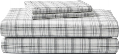 - King Sheets, Cotton Flannel Bedding Set, Brushed for Extra Softness, Cozy Home