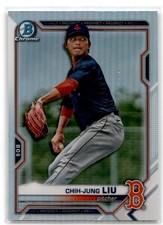 2021 Bowman Draft #BDC-190 Chih-Jung Liu Chrome Refractor Boston Red Sox