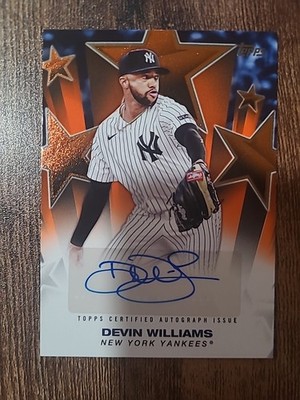 2025 Topps Update Series Baseball Stars Auto Devin Williams #BSAU-DW Orange /25