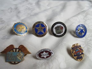 LOT OF 7 VARIOUS POLICE ENAMEL LAPEL PINS