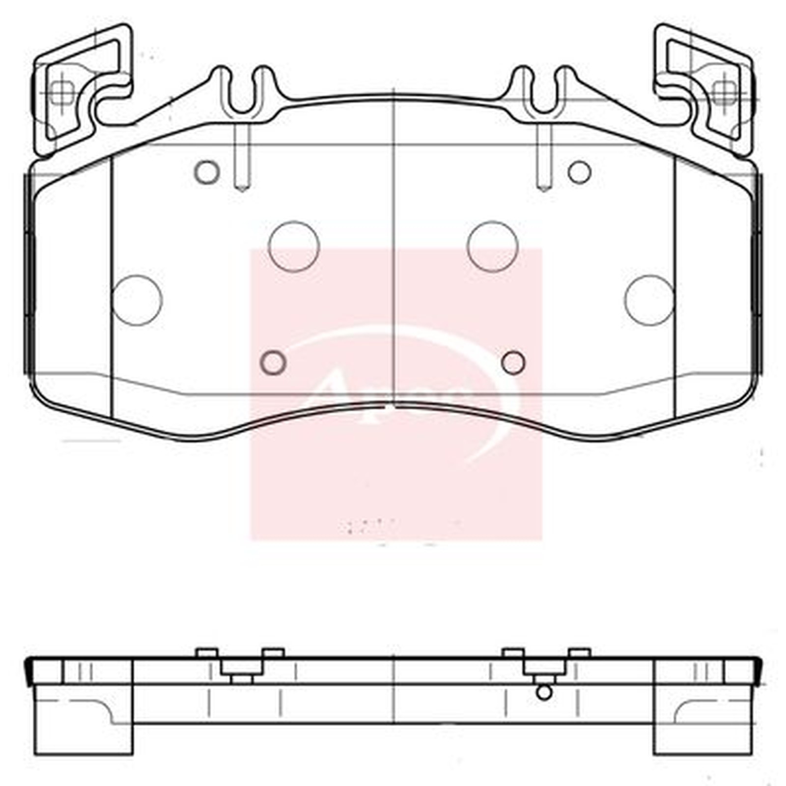 Apec Red Brake Pad Set - PAD2360 - Fits Mercedes - Front - OE Level Performance