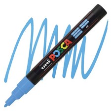 Posca Markers, Paint Marker, Sky Blue Paint, 3M Fine Tip, Opaque Ink, Acrylic