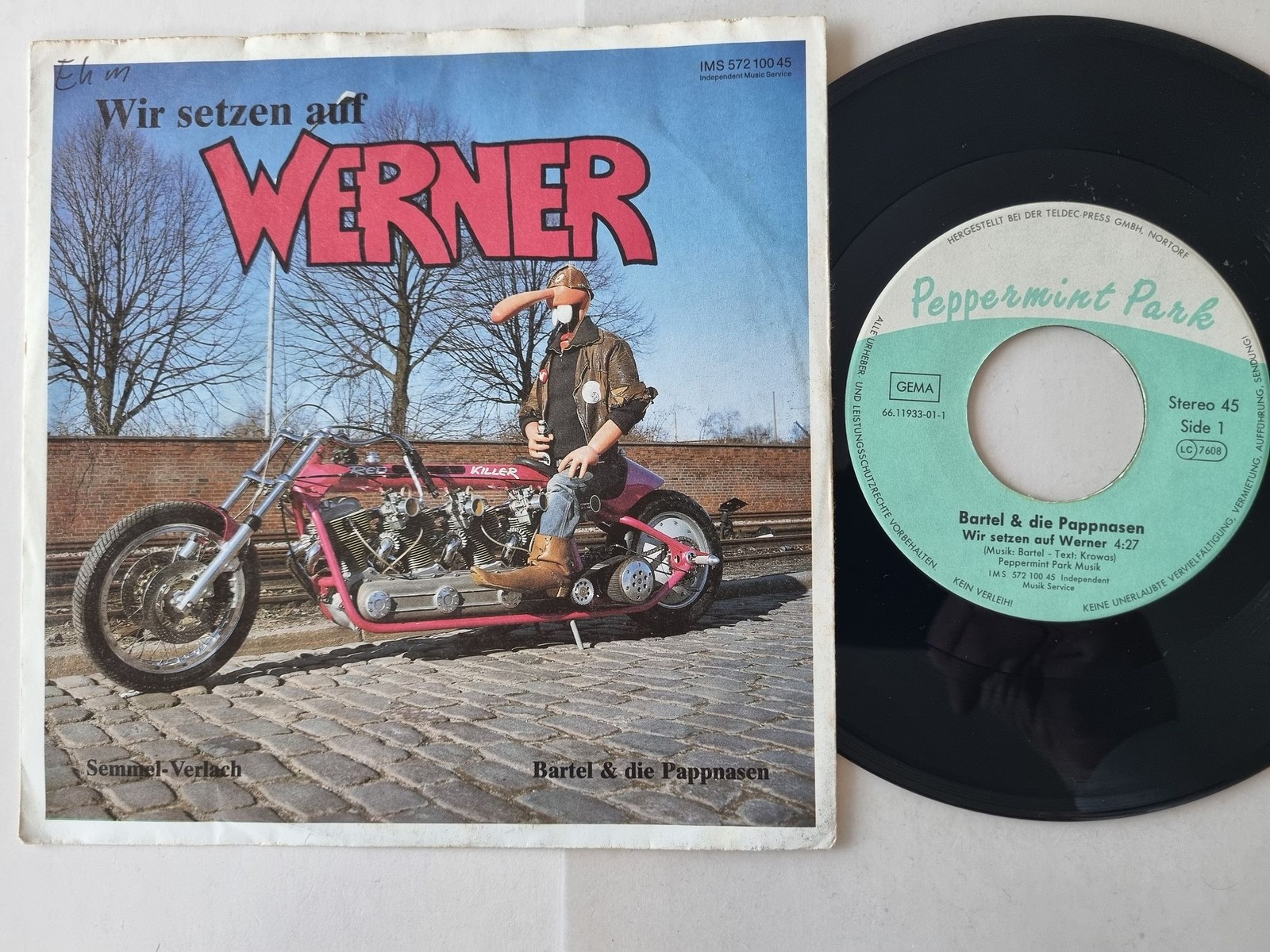 Bartel & die Pappnasen - Wir setzen auf Werner 7'' Vinyl Germany