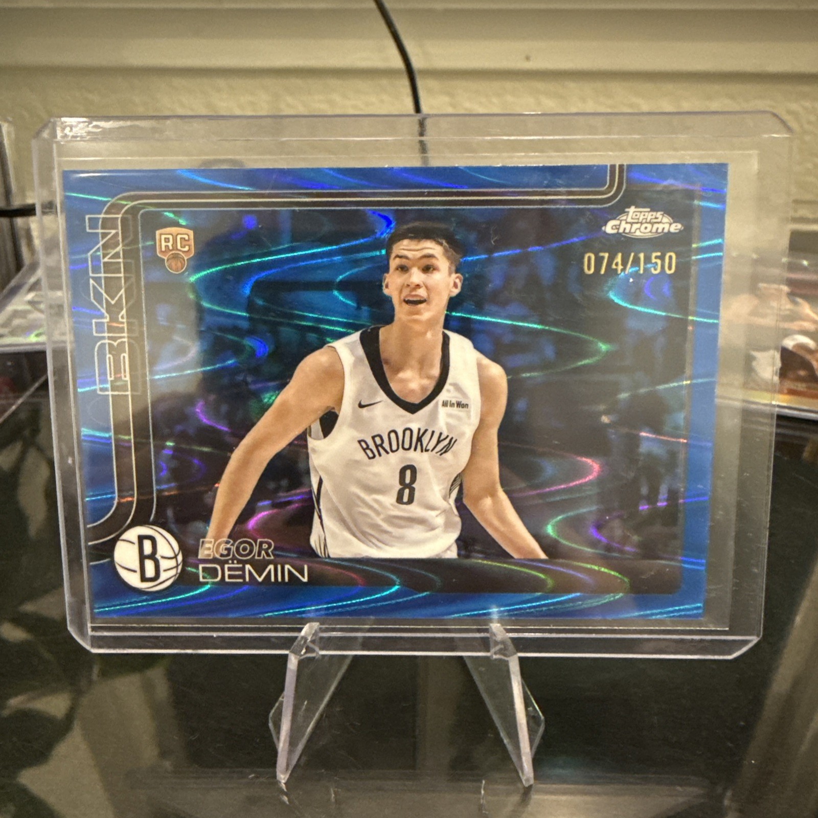 2025-26 Topps Chrome - Egor Demin #258 Blue RayWave Refractor /150 (RC)