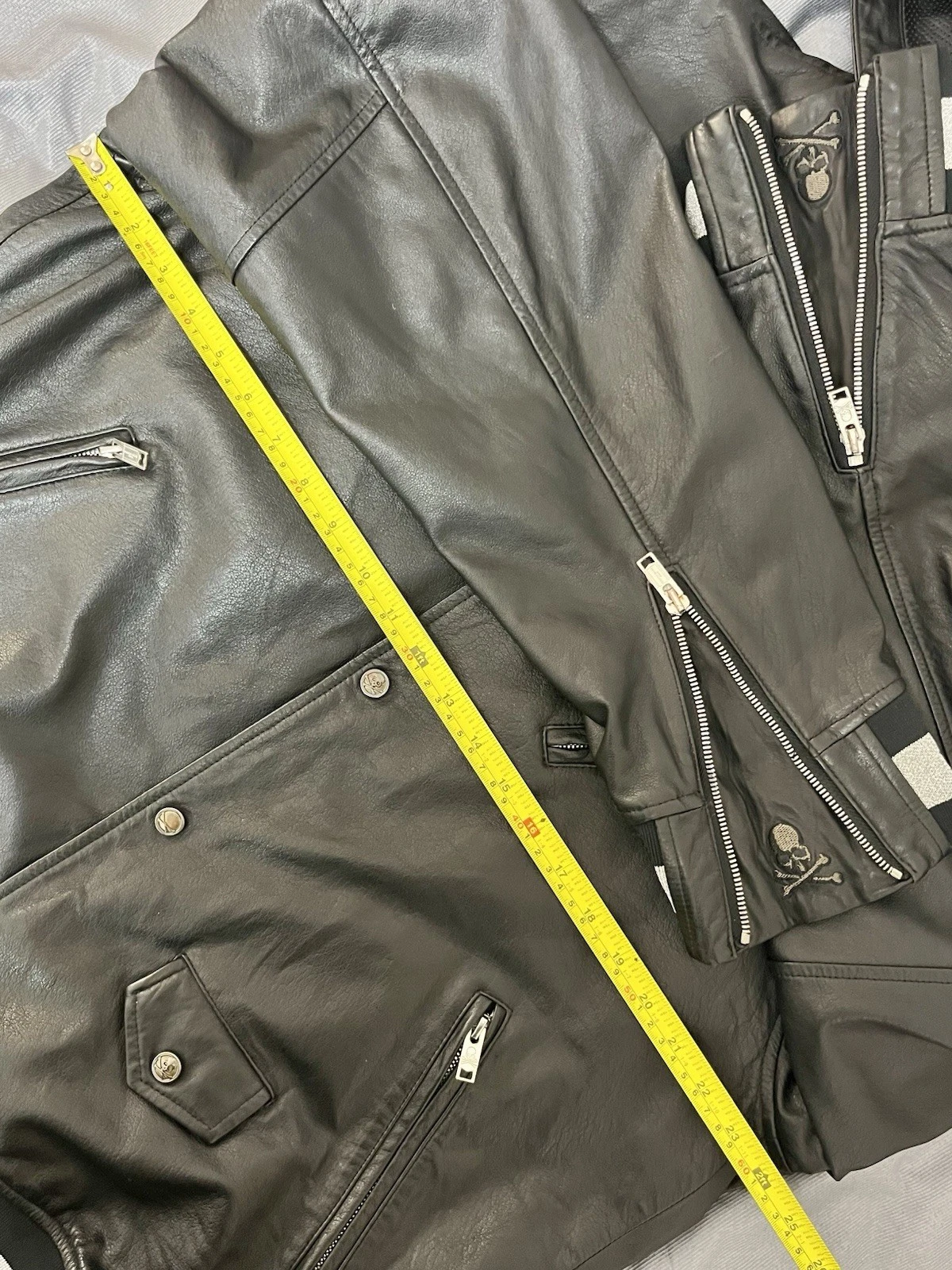 Rare Mastermind Japan MMJ Lambskin Leather Hoodie Size-XL Made in Japan π―π΅ - product detail image 11