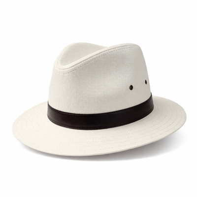 Herren Baumwolle Fedora Panama Sonnenhut klassisches Design Sommer Trilby 5 Größen 57-61cm