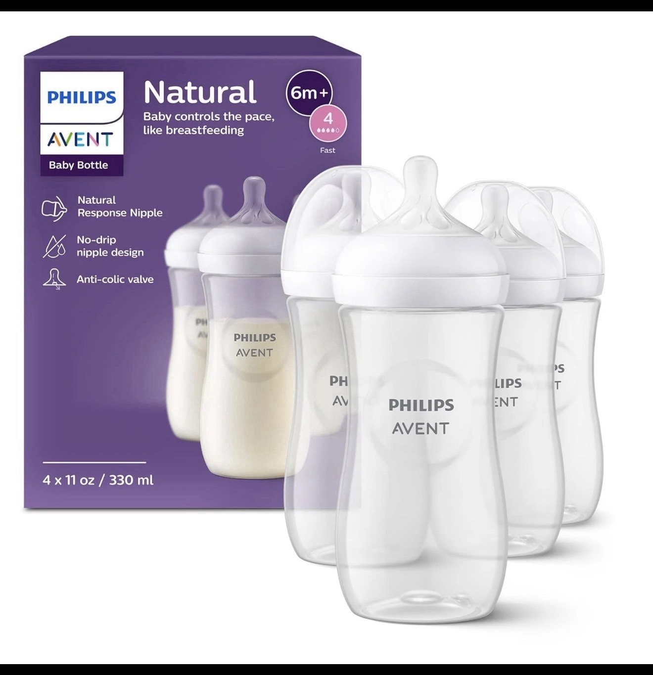 With Fast Flow Nipples - 4-pack