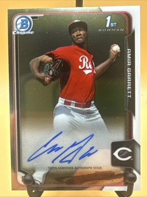 2015 Bowman Chrome Prospects Auto Amir Garrett #BCAP-AGA Cincinnati Reds