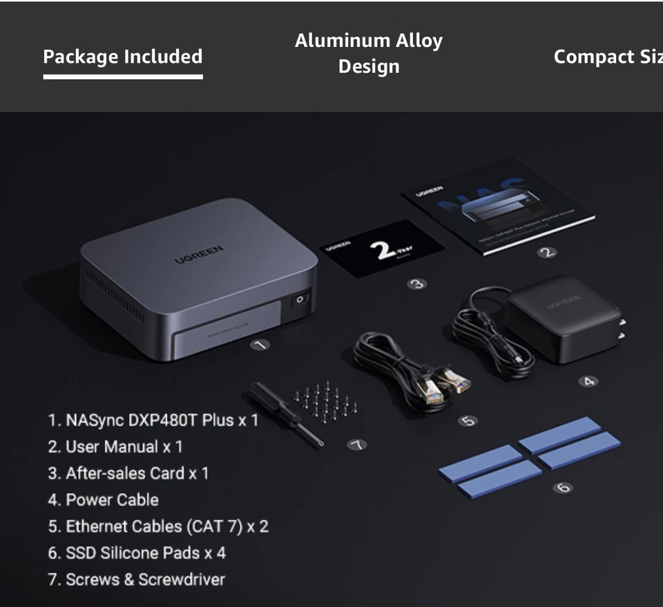 UGREEN NASync DXP480T Plus 4 Bay All-Flash SSD NAS, Intel i5 1235u 10-Core CPU - Image 2 of 4