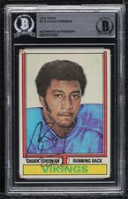 BAS 1974 Topps Chuck Foreman #113 BGS Authentic Auto 3c7