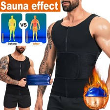 Men Sweat Sauna Shaper Slimming Sports Vest Tank Top Weight Loss Shapewear US