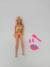 Vintage Mattel 1990 Hawaiian Fun Barbie Doll Beach Swim Bikini w/ accessories
